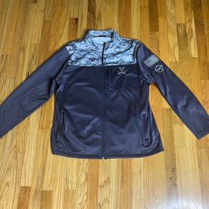 OHT UVA Grey Camo Zip Up Jacket Size XL